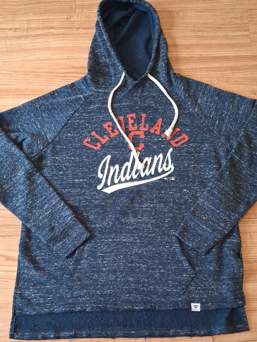 Fanatics Cleveland Indians Navy Hooded Pullover Sweatshirt